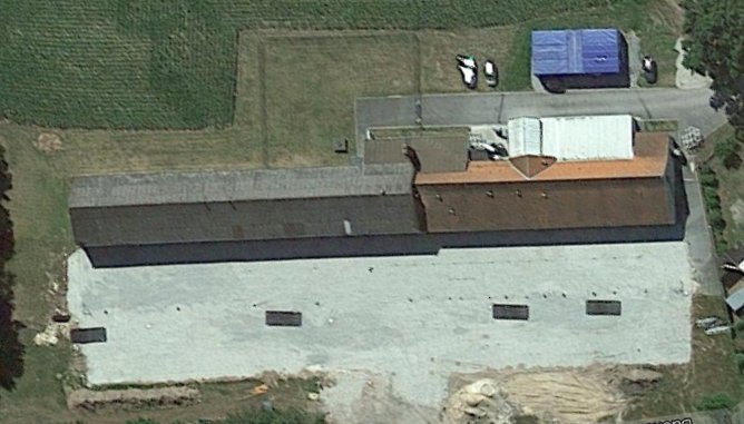 Erwischt! laufende Baustelle aus Satellitensicht